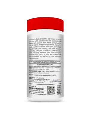 Big Boys Nutrition Omega-3 3X Strength – High-Potency Fish Oil