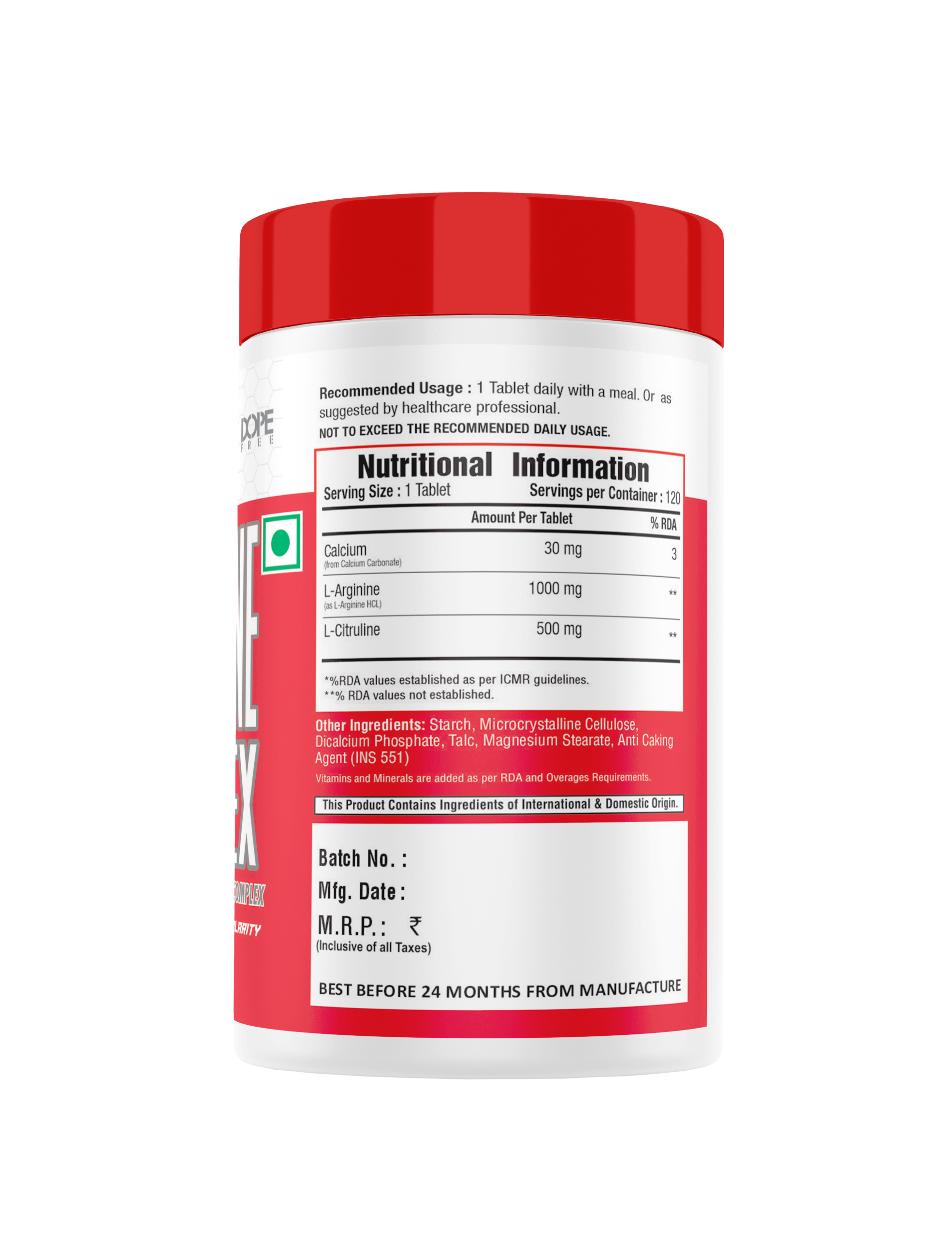 Big Boys Nutrition L-Arginine Complex – Pump, Vascularity & Performance Support - Image 2